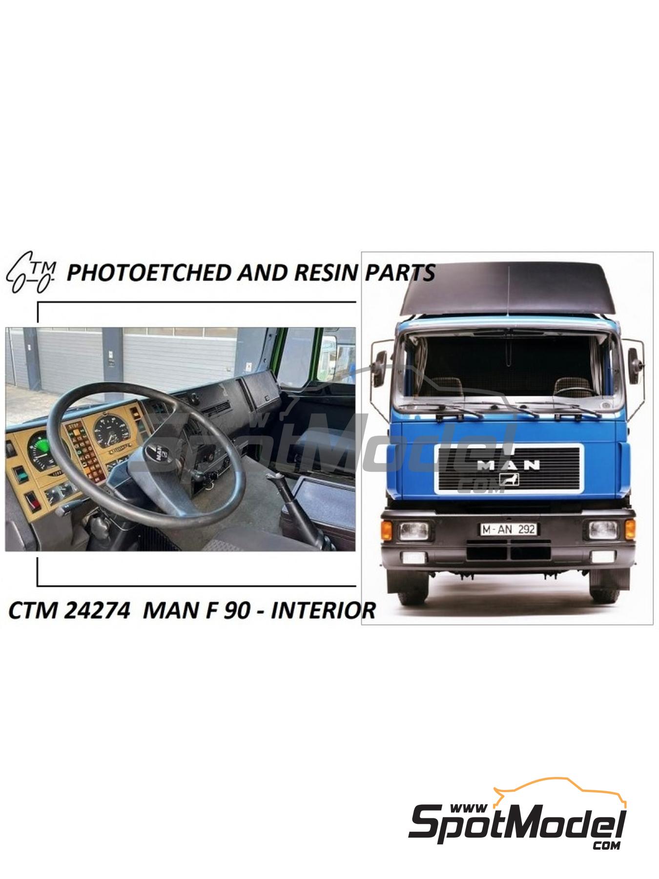 Czech Truck Model CTM24274: Detail up set 1/24 scale - Man F90